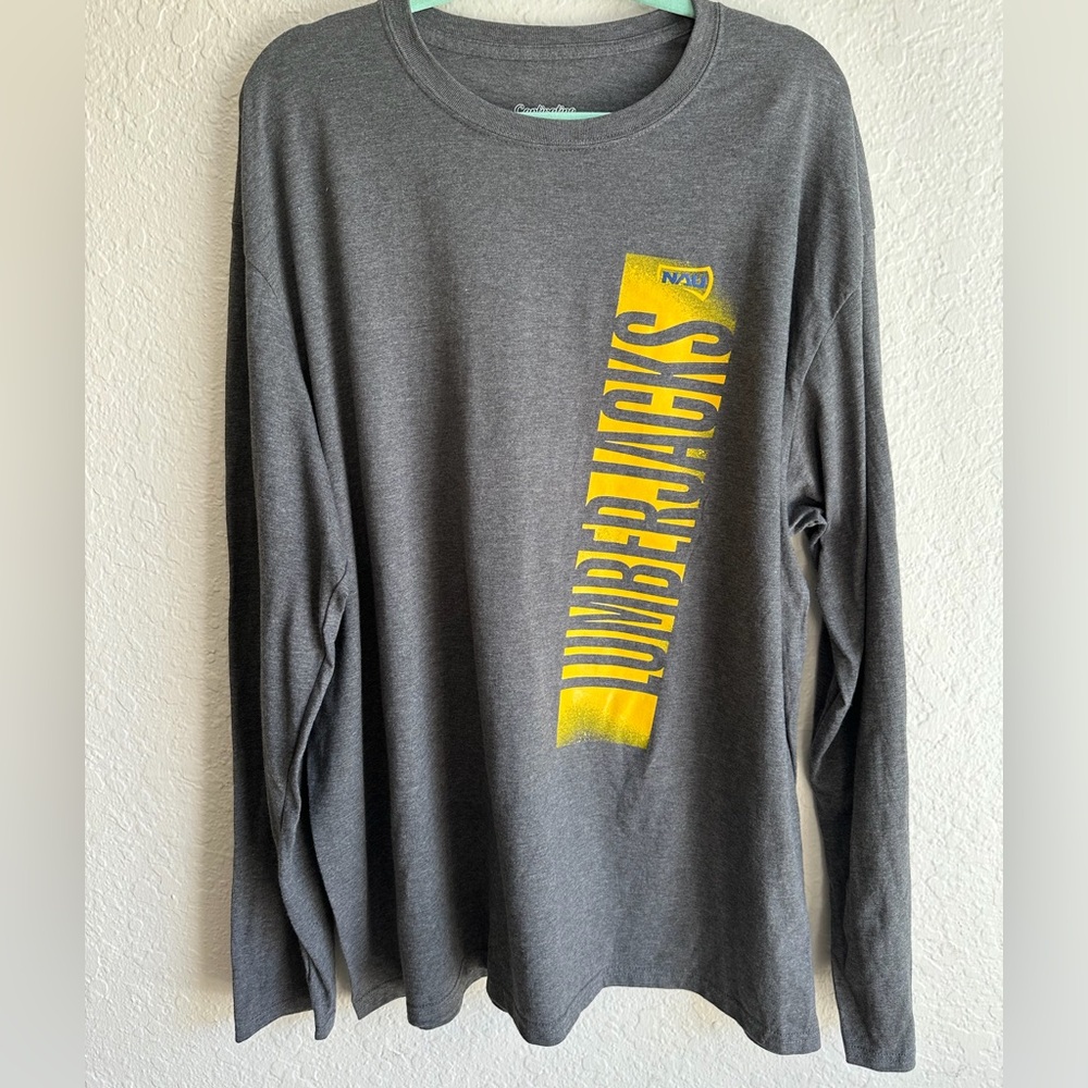 NWOT Northern Arizona Lumberjacks NAU Charcoal Long Sleeve T-Shirt Men’s 2XL